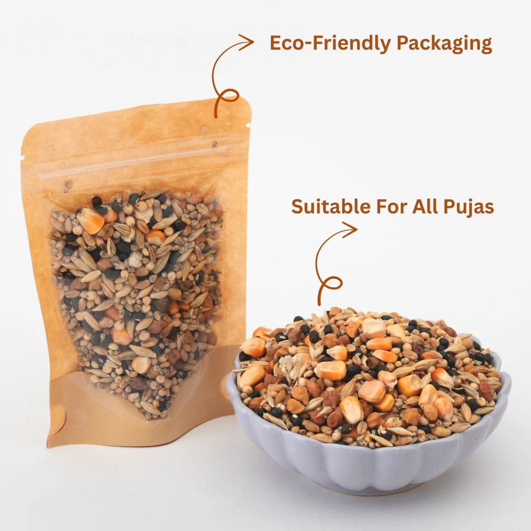 7 Sacred Grains (Anaj/Seeds) for Hawan, Puja & Sowing (50g) - Image 4