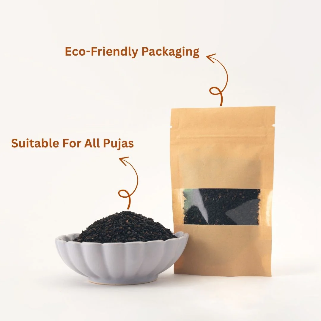 Black Sesame Seeds (Kala Til) β Sacred for Pooja & Havan (20g) - Image 3