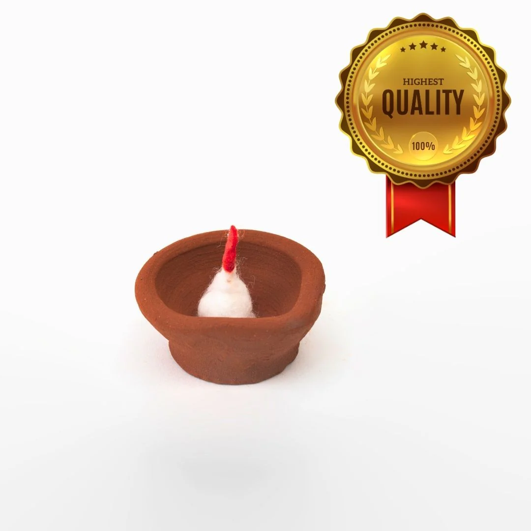 Decorative Clay Diyas - Handcrafted for Diwali (Set of 5 & 10) - Image 10