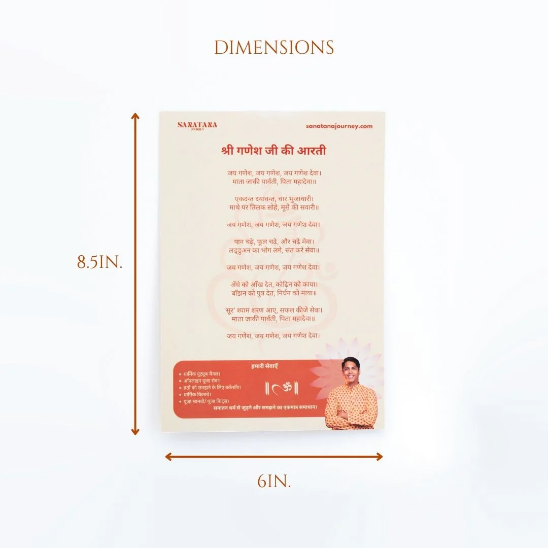 Ganesh Lakshmi Ji Aarti Poster for Puja (Post Cards) – Set of 2, 5 & 10 - Image 8