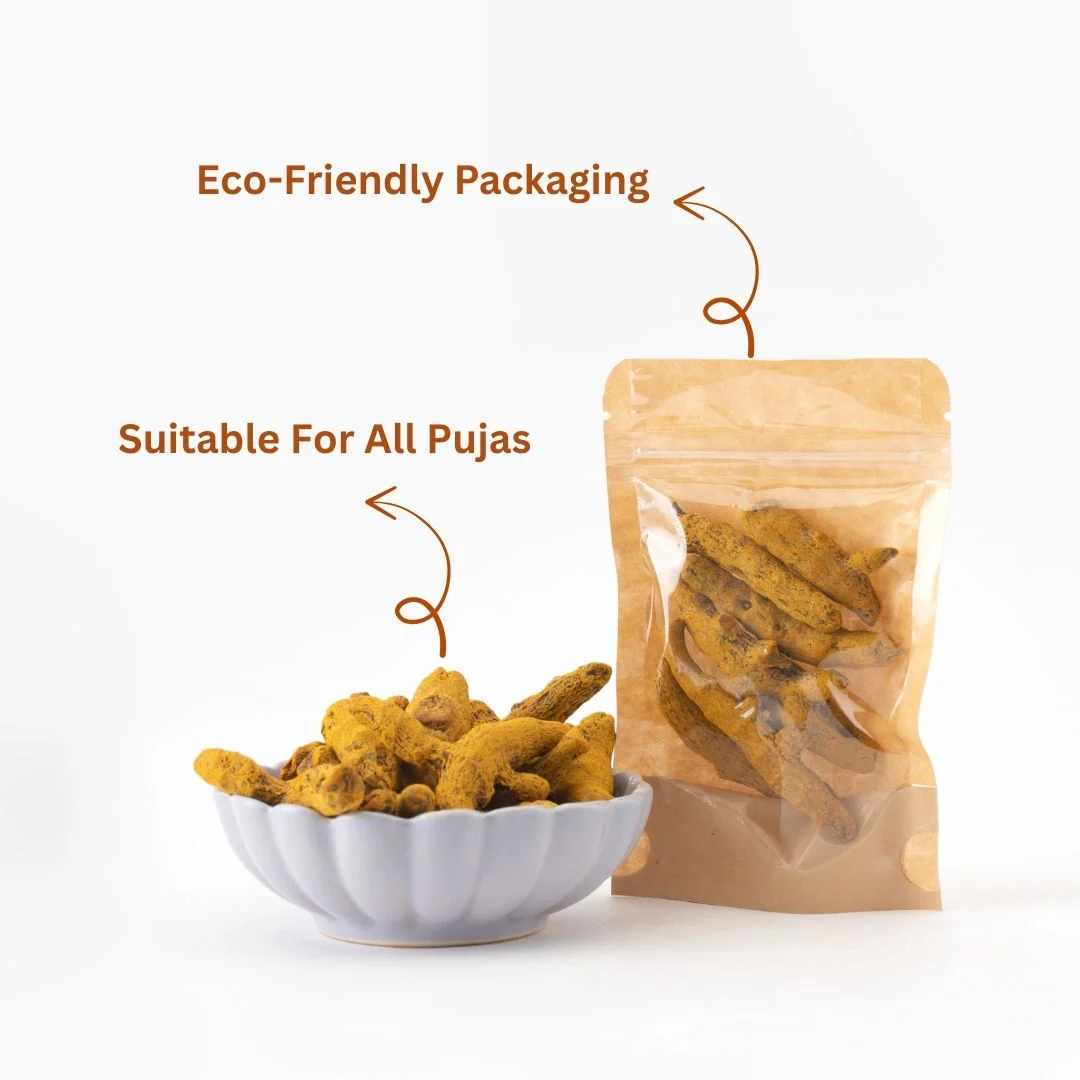 Haldi ki Ganth (Turmeric Root) – Sacred for Pooja & Wealth (50g) - Image 4