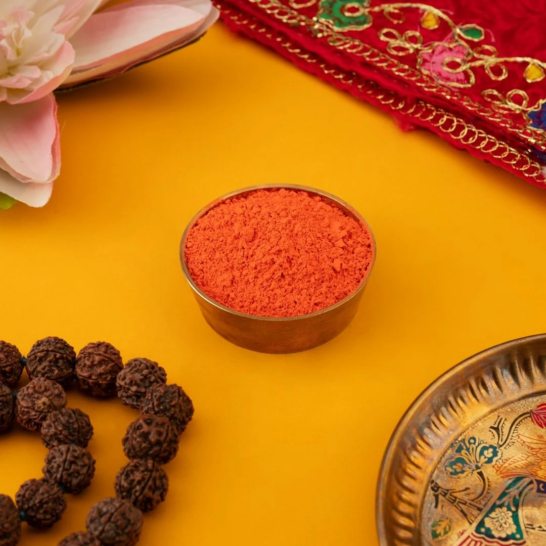 Orange Sindoor Powder – Sacred for Pooja (30g)