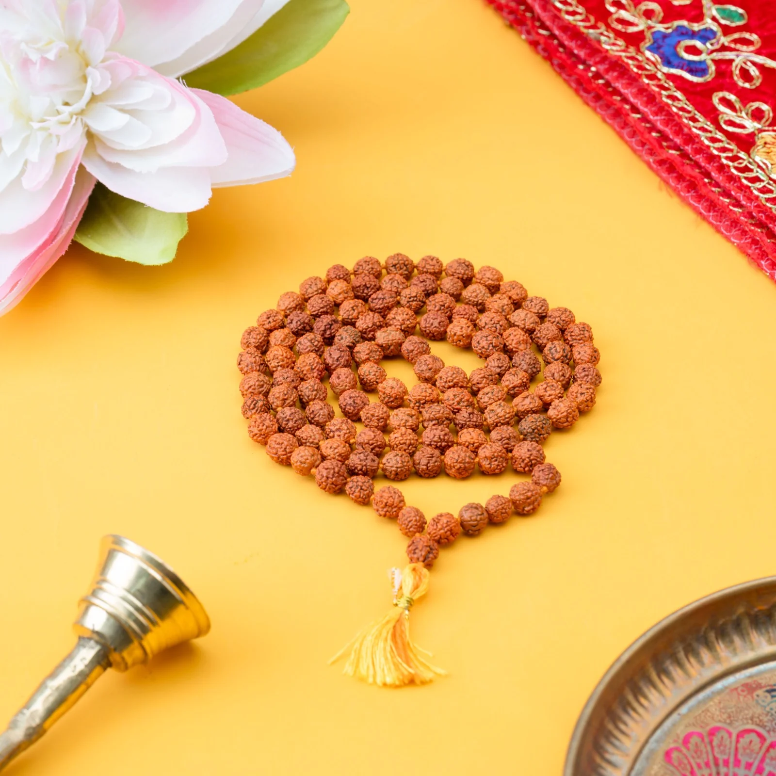 Original Rudraksha Mala (108 Beads) β Panch Mukhi Rudraksha (1 Pc)