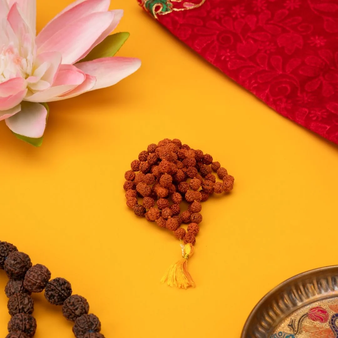 Original Rudraksha Mala (108 Beads) β Panch Mukhi Rudraksha (1 Pc) - Image 3
