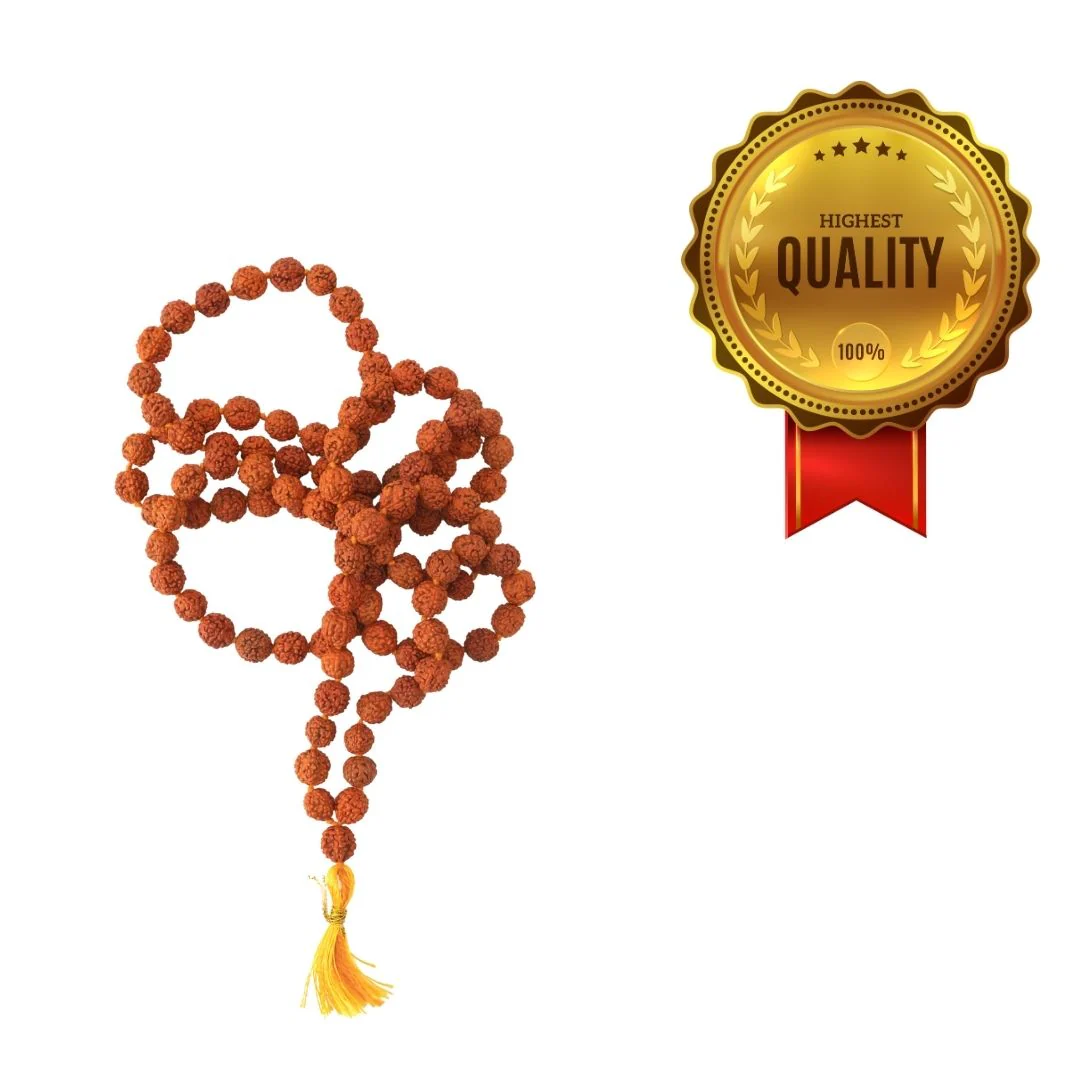 Original Rudraksha Mala (108 Beads) β Panch Mukhi Rudraksha (1 Pc) - Image 6