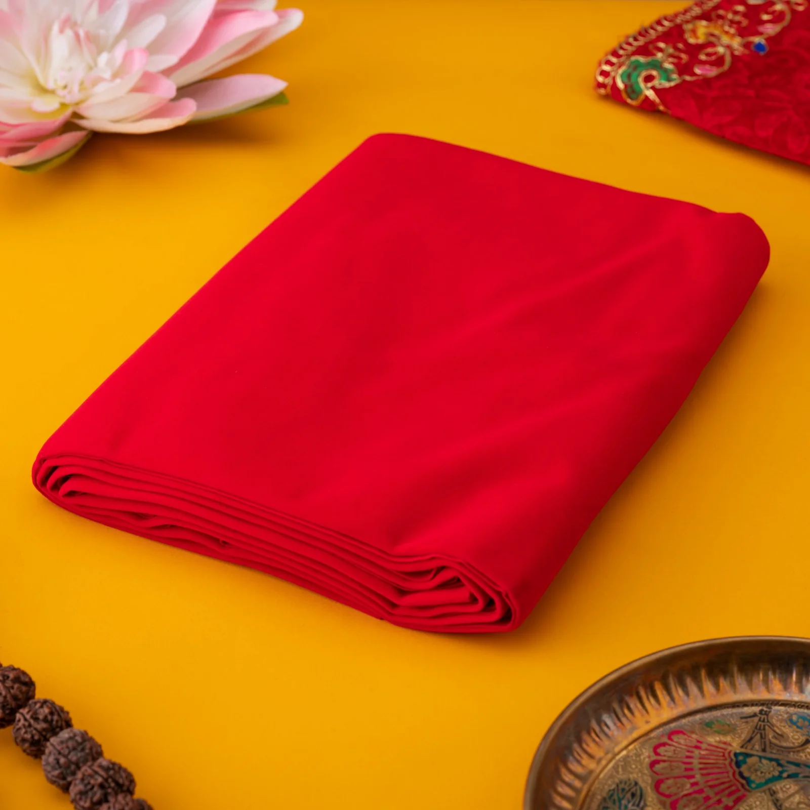 Red Cloth for Pooja β Premium Lal Kapda & Aasan | 1.25 Meter