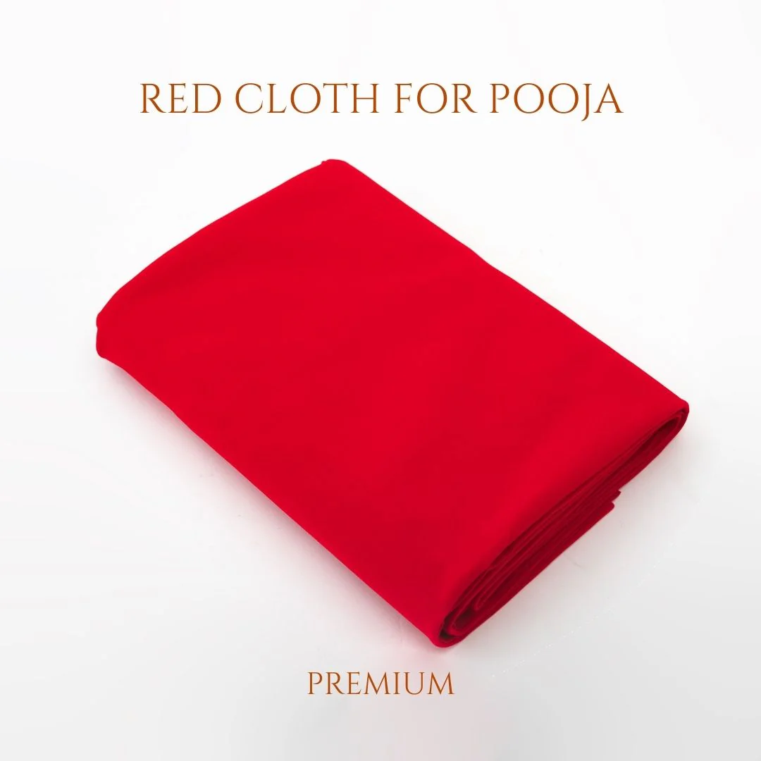 Red Cloth for Pooja β Premium Lal Kapda & Aasan | 1.25 Meter - Image 2