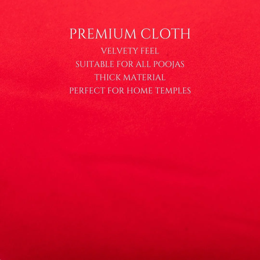 Red Cloth for Pooja β Premium Lal Kapda & Aasan | 1.25 Meter - Image 3