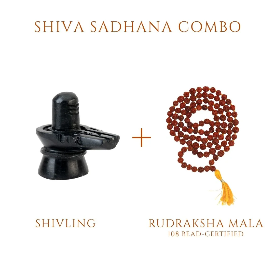 Shiv Sadhna Combo – Shivling & Original 5 Mukhi Rudraksha Mala - Image 2